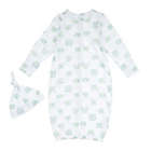 Alternate image 0 for mighty goods&trade; Newborn 2-Piece Sleepgown and Hat Set in Green Animal Heads
