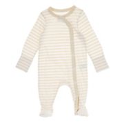 mighty goods&trade; Preemie Snap Front Footie in Almond Stripe