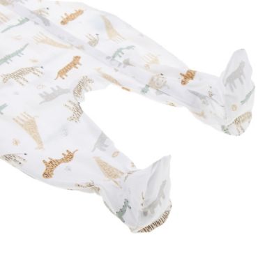 mighty goods&trade; Newborn Snap Front Footie in White Safari. View a larger version of this product image.