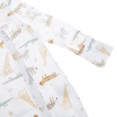 mighty goods&trade; Newborn Snap Front Footie in White Safari. View a larger version of this product image.