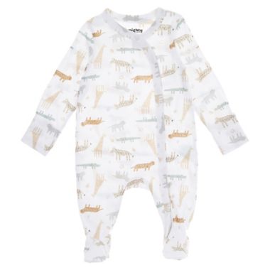 mighty goods&trade; Size 3M Snap Front Footie in White Safari. View a larger version of this product image.