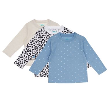 mighty goods&trade; Size 18M 3-Pack Long Sleeve T-Shirts in Leopard/Cat & Dog/Dots. View a larger version of this product image.