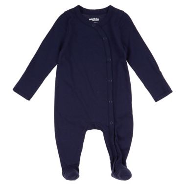 mighty goods&trade; Size 3M 3-Pack Snap Front Footies in Navy Whale Combo. View a larger version of this product image.