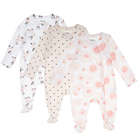 Alternate image 0 for mighty goods&trade; Preemie 3-Pack Snap Front Footies in Rosewater Bunny Combo