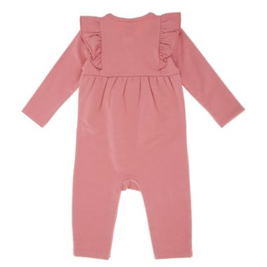 mighty goods&trade; Size 18M Long-Sleeve Ruffle Jumpsuit in Dusty Rose. View a larger version of this product image.