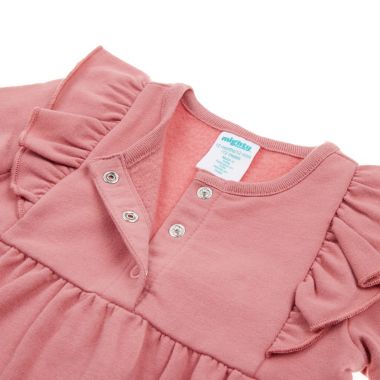 mighty goods&trade; Size 18M Long-Sleeve Ruffle Jumpsuit in Dusty Rose. View a larger version of this product image.