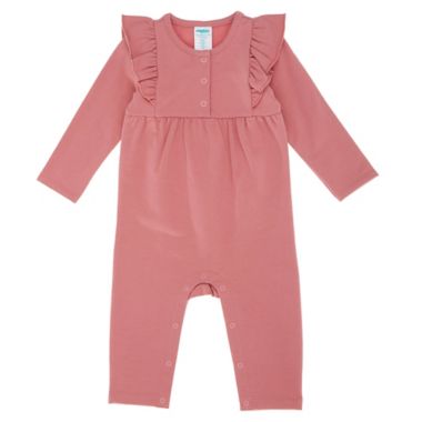 mighty goods&trade; Size 18M Long-Sleeve Ruffle Jumpsuit in Dusty Rose. View a larger version of this product image.