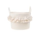 Alternate image 1 for ever &amp; ever&trade; Medium Ruffle Rope Storage Bin in Coconut Milk