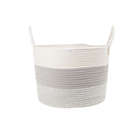 Alternate image 2 for ever &amp; ever&trade; Colorblock Rope Medium Storage Bin in Grey/Coconut Milk