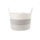 Alternate image 2 for ever &amp; ever&trade; Colorblock Rope Medium Storage Bin in Grey/Coconut Milk