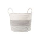 Alternate image 0 for ever &amp; ever&trade; Colorblock Rope Medium Storage Bin in Grey/Coconut Milk
