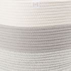 Alternate image 3 for ever &amp; ever&trade; Colorblock Rope Medium Storage Bin in Grey/Coconut Milk