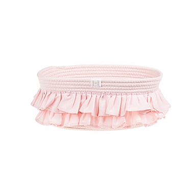ever &amp; ever&trade; Small Ruffle Rope Storage Bin in Rosewater. View a larger version of this product image.