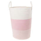 Alternate image 2 for ever &amp; ever&trade; Colorblock Rope Hamper in Rosewater/Coconut Milk