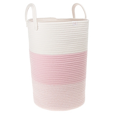 ever &amp; ever&trade; Colorblock Rope Hamper in Rosewater/Coconut Milk. View a larger version of this product image.