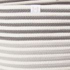 Alternate image 3 for ever &amp; ever&trade; Striped Rope Hamper in Grey Highrise/Coconut Milk