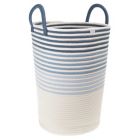Alternate image 0 for ever &amp; ever&trade; Striped Rope Hamper in Dusk Blue/Coconut Milk