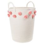 Alternate image 0 for ever &amp; ever&trade; Pompom Rope Hamper in Coconut Milk/Pink Blossom