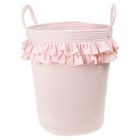 Alternate image 1 for ever &amp; ever&trade; Ruffle Rope Laundry Hamper in Rosewater