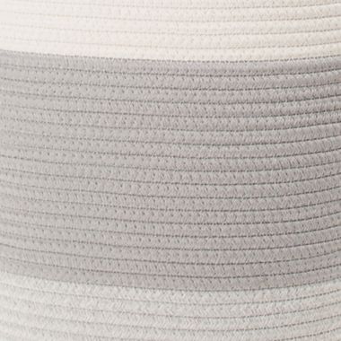 ever &amp; ever&trade; Colorblock Rope Hamper in Grey/Coconut Milk. View a larger version of this product image.