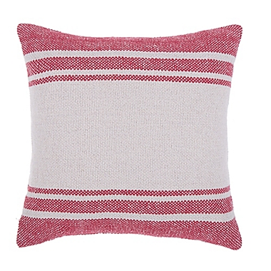 Bee & Willow&trade; Colorblock Stripe Square Throw Pillow in Scooter Red. View a larger version of this product image.