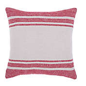 Bee &amp; Willow&trade; Colorblock Stripe Square Throw Pillow in Scooter Red