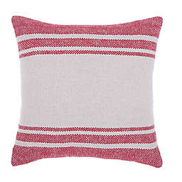 Bee & Willow™ Colorblock Stripe Square Throw Pillow in Scooter Red