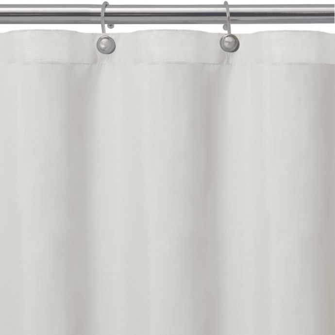 Buy Matthew Textured Microfiber Shower Curtain Liner in White from Bed