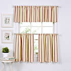 Alternate image 0 for Updated Ticking 24-Inch Window Curtain Tier Pair in Spice