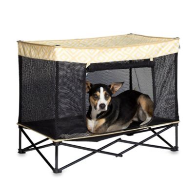 quik shade outdoor instant pet shade with elevated mesh bed