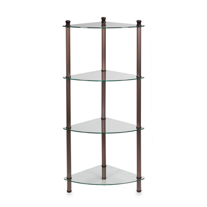 L Etagere 4 Shelf Corner Tower In Oil Rubbed Bronze Bed Bath