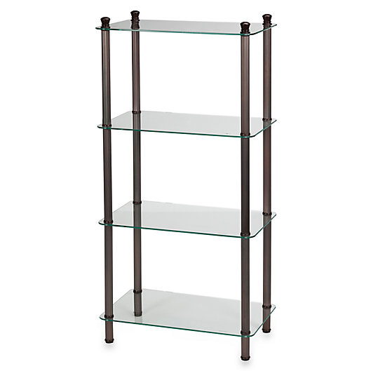 Alternate image 1 for L'Etagere 4-Shelf Wide Tower in Oil Rubbed Bronze