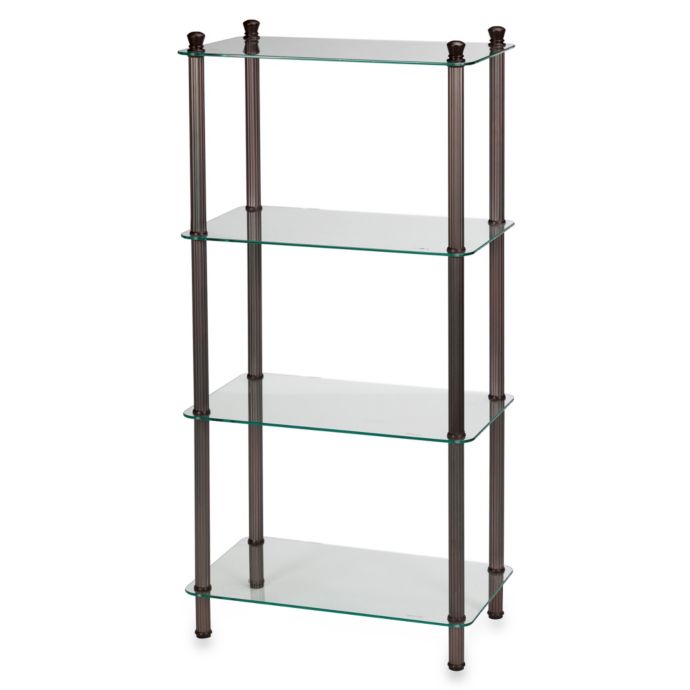 L Etagere 4 Shelf Wide Tower In Oil Rubbed Bronze Bed Bath Beyond