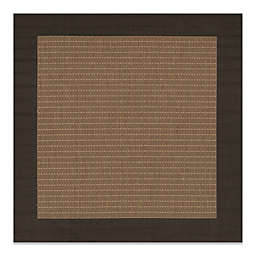 Couristan® 8'6 x 8'6 Square Checkered Field Indoor/Outdoor Rug in Cocoa/Black