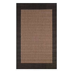 Couristan® Checkered Field Indoor/Outdoor Rug in Cocoa/Black