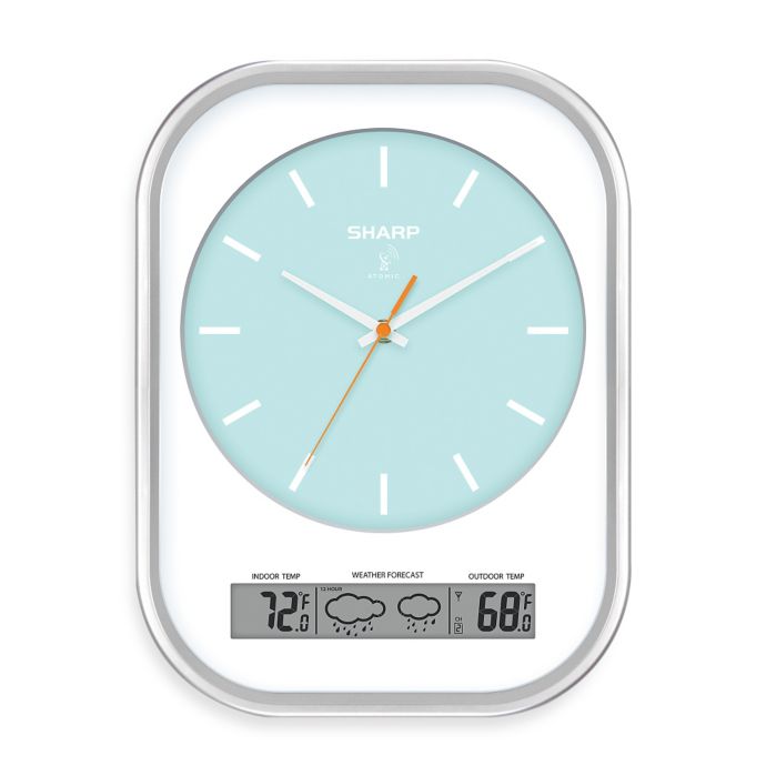 Atomic Analog Wall Clock with Weather Readout Bed Bath and Beyond Canada