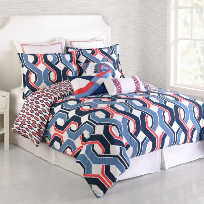 Trina Turk Coastline Ikat Reversible Duvet Cover Bed Bath Beyond