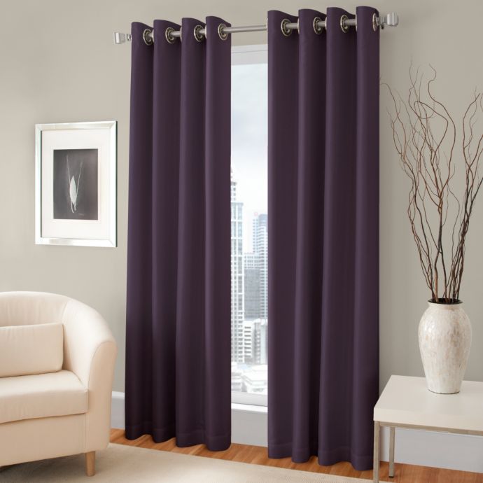 Majestic Room Darkening Lined Grommet Window Curtain Panel Bed