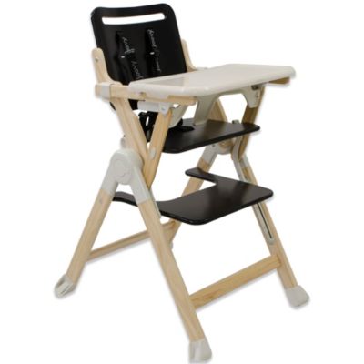 black wooden high chair