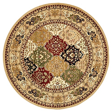 Safavieh Lyndhurst Diamond Patchwork 5-Foot 3-Inch Round Rug. View a larger version of this product image.