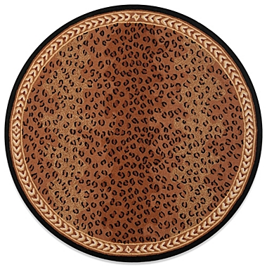 Safavieh Chelsea Wool 4-Foot Round Rug in Black/Brown. View a larger version of this product image.