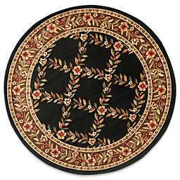 Safavieh Lyndhurst Collection Feodore 5-Foot 3-Inch Round Rug in Black and Brown