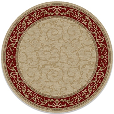 Veronica 5-Foot 3-Inch Round Indoor Rug in Ivory. View a larger version of this product image.