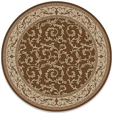 Concord Global Veronica 63-Inch Round Rug in Brown. View a larger version of this product image.