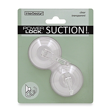 InterDesign&reg; Small 2-Pack Power Lock Suction Hooks. View a larger version of this product image.