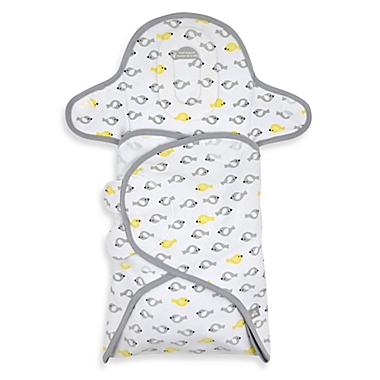 Just Born&reg; Deluxe Swaddle&reg; in Yellow Bird Print. View a larger version of this product image.