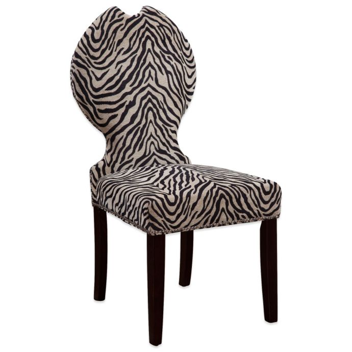 Bassett Mirror Company Raja Parsons Dining Chair In Zebra Print