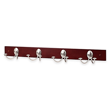 Stratford Series&trade; Hardwood Rack with 4 Double Hooks. View a larger version of this product image.