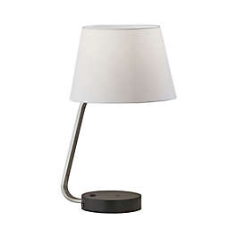 HomeRoots™ Metal Table Lamp in Antique Brass with Fabric Shade