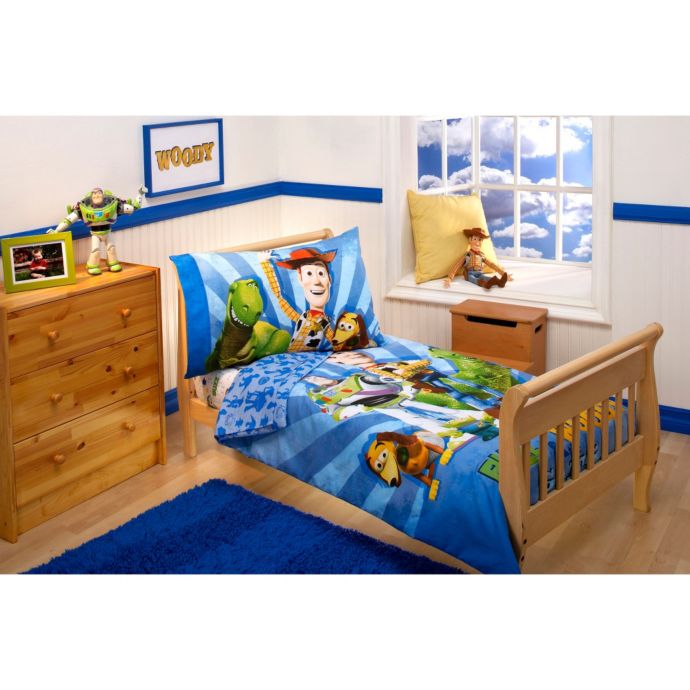 Disney Buzz Woody And The Gang 4 Piece Toddler Bedding Set